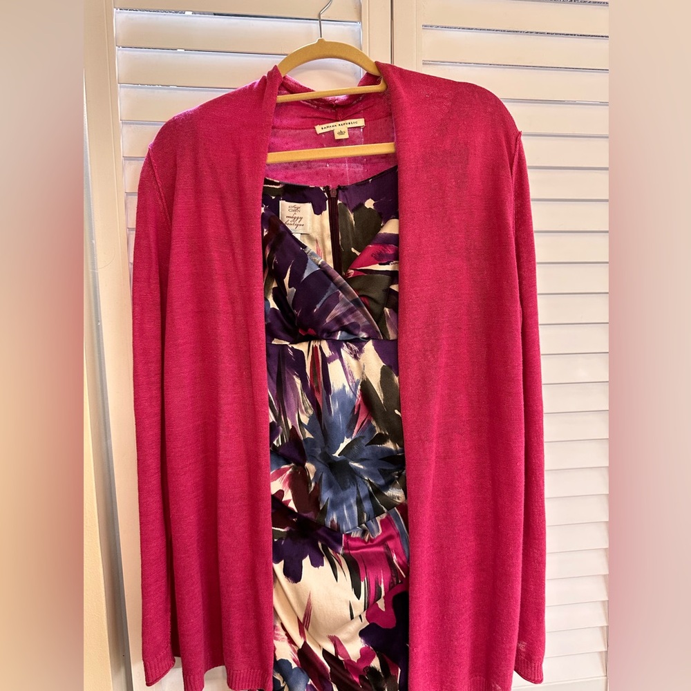 2x1 Colorful dress stretchy FREE CARDIGAN